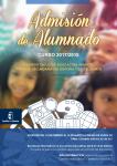 Cartel que anuncia el Proceso de Admisión para el curso 2016/17.